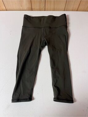 Lululemon Reveal Olive Green Yoga Gym Running Leggings Pants